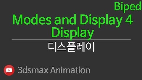 3dsMax Biped Modes and Display4 Display