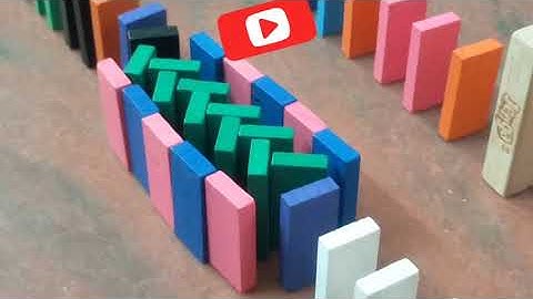 dominos game using Jenga blocks in 1:51 min