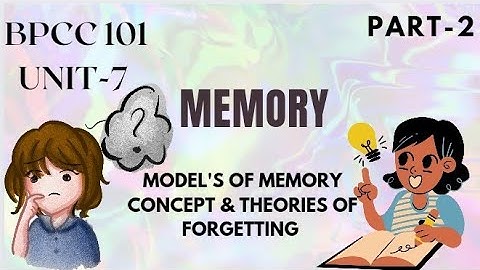 BPCC 101/UNIT-7 MEMORY/PSYCHO STUDY ☺️