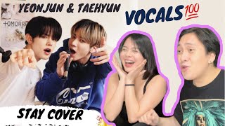Housemates React to TXT’s YEONJUN X TAEHYUN STAY (The Kid LAROI, Justin Bieber cover) Live Clip