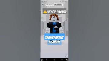How to make transparent t shirts for free In Roblox Mobile! (Android)