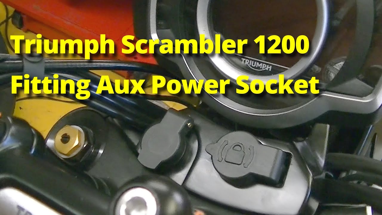 Triumph Scrambler 1200 Fitting an auxiliary power socket YouTube