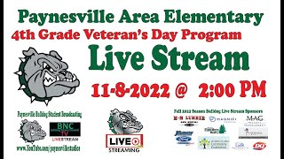 11-8-22 - Paynesville Area Elementary School 4th Grade Veteran's Day Program