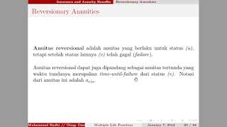 Aktuaria-reversionary annuities ...