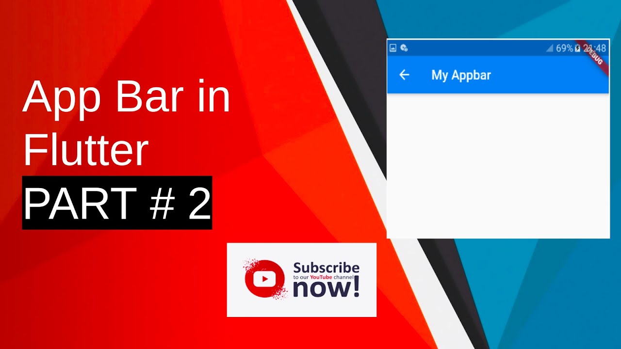 How to Create App Bar in Flutter , Tutorial Part # 2 - YouTube