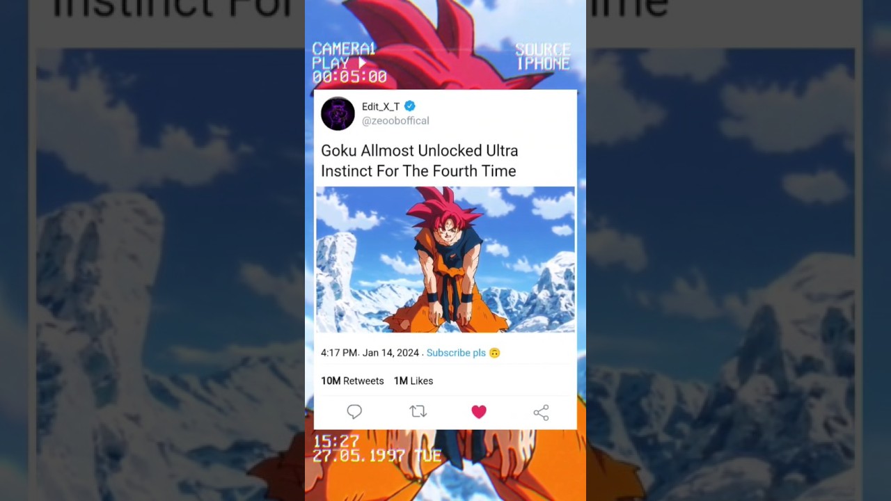 Goku Allmost Unlocked Ultra Instinct fourth time.🥶