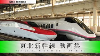 【HD】東北新幹線 入線・発車・通過集! Tohoku Shinkansen In Japan! 一ノ関駅 & 岩切駅付近(一ノ関駅 期間限定発車メロディー:夕暮れ時はさびしそう)Max Making