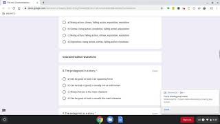 Plot and Characterization Quiz Part 1