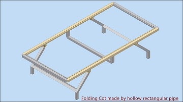 Folding Cot made by Hollow Rectangular Pipe || Autodesk Inventor Tutorial