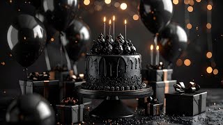 Black themed Happy Birthday Song | Elegant Birthday Celebration Background Video  Classy Party Theme
