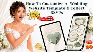 How To Customize A Sage Green Wedding Website Template &amp; Collect RSVPs #weddingwebsite #weddingrsvp