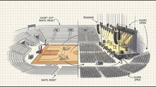 How an Arena Transforms From Basketball to a Concert Overnight