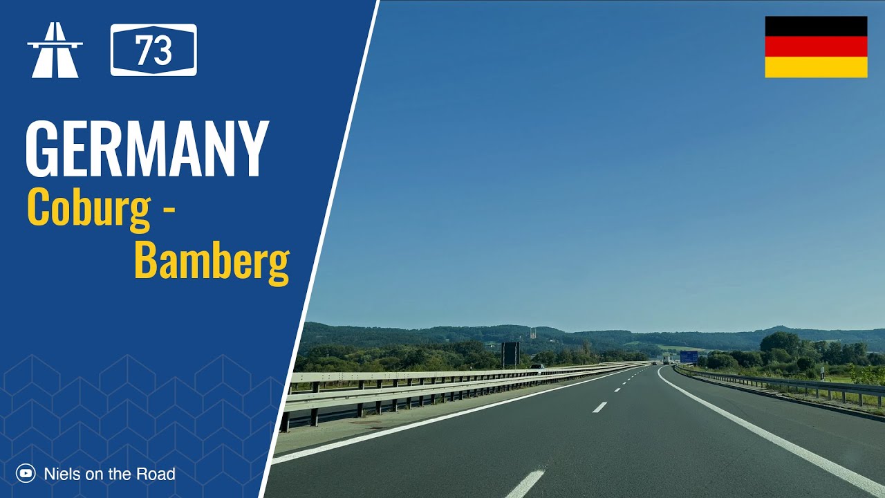 Driving in Germany: Autobahn A73 from Coburg to Bamberg