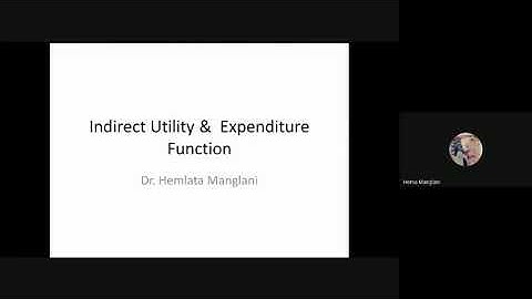 Indirect Utility and Expenditure Function