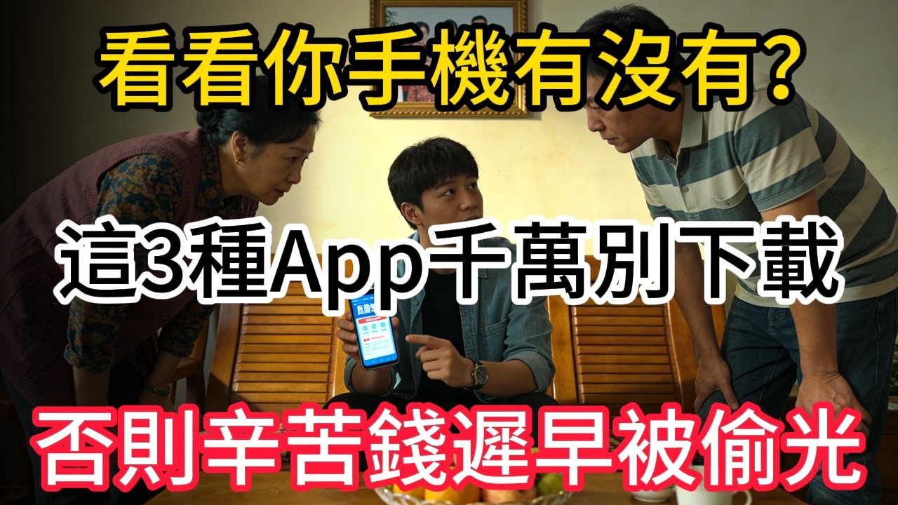 趕快檢查！手機這3類App立刻刪除，否則存款遲早「一夜歸零」！  #手機詐騙 #電信詐騙 #隔空盜刷 #無障礙服務 #手機安全 #網路安全 #防騙指南 #螢幕共用詐騙 #資訊洩露