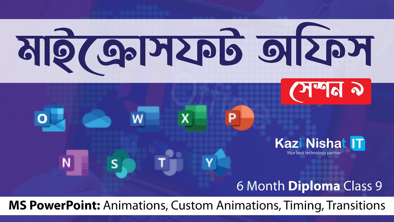 MS Office Tutorial in Bangla Session 9 PowerPoint Custom Animation ...