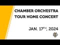 Chamber orchestra tour home concert