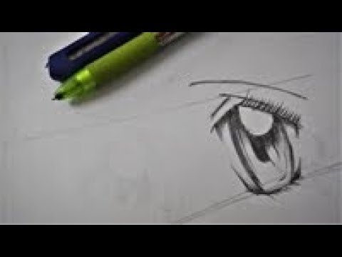 How to make cute girl anime character portraits using just a basic lead pencil??!! Part one- Eyes!