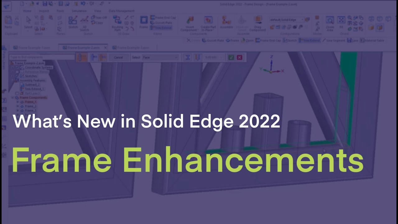 What's New in Solid Edge 2022 - Frame Enchancements - YouTube