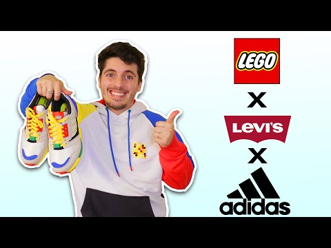 YouTube thumbnail: LEGO x Levi's and Adidas ZX 8000 REVIEW!