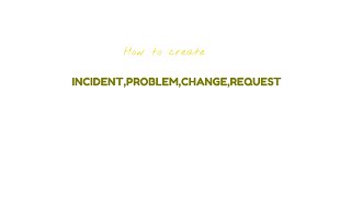How to Create Incident, Problem, Change, Request in ServiceNow