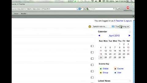 Add a block to your moodle course page.mov