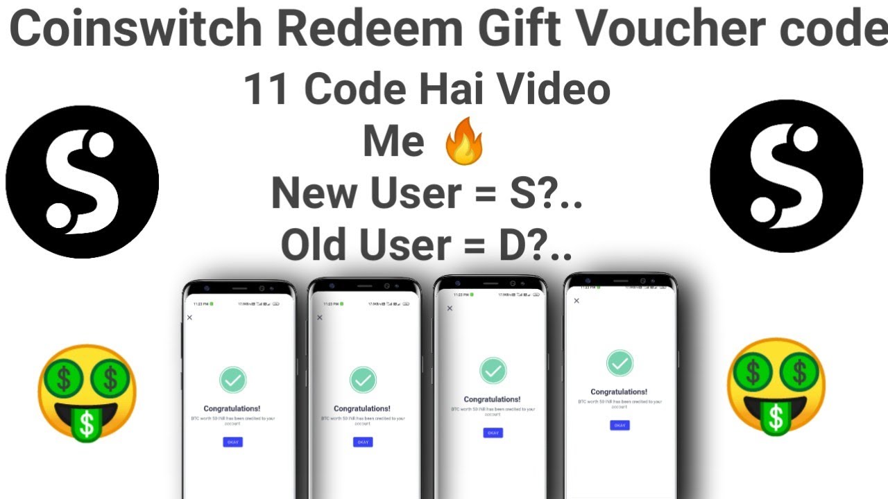 Coinswitch Redeem code Coinswitch Redeem Gift Voucher code YouTube