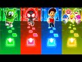 Gummy Bear VS Spiderman VS Paw Patrol VS Baby Shark - Tiles Hop EDM Rush