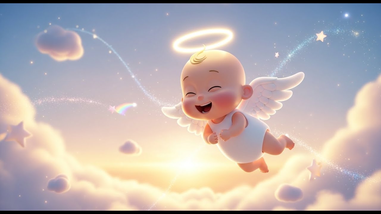 Baby Angel Flies on Marshmallow Wings ☁️ | Gentle Nursery Rhyme for Kids | Sing Along Song