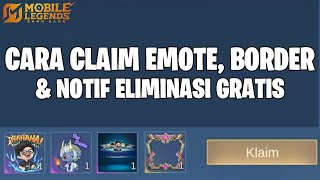TUTOR CLAIM EMOTE OURA, SETIAWANADE, YES SIR, AVATAR BORDER, & NOTIF ELIMINASI EJEN ALI GRATIS