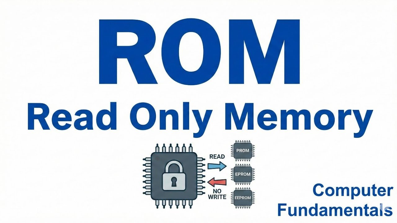 ROM Read Only Memory | Non-Volatile Permanent Storage - YouTube