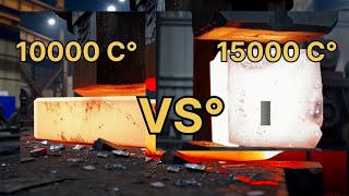 ULTIMATE EXPLOSION: 10,000°C vs 15,000°C Glowing Iron! 😱🔥 #Shorts