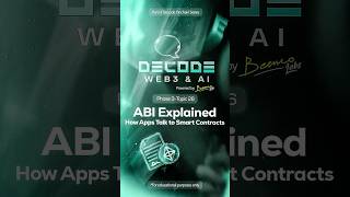 ABI Explained: How Apps Talk to Smart Contracts #abi #smartcontracts #ethereum #dapp #decodeweb3