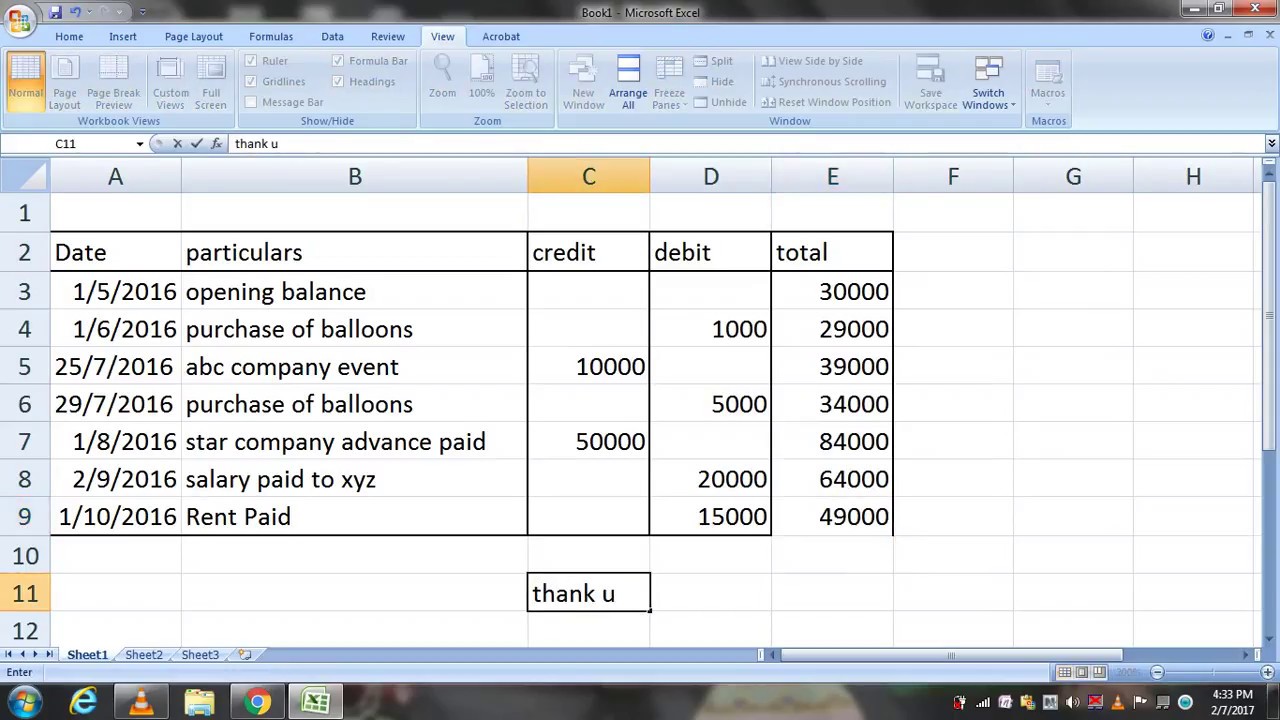 How to maintain accounts for small business in excel - YouTube