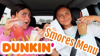 Trying Dunkin's New Summer Smores Menu! Emma and Ellie