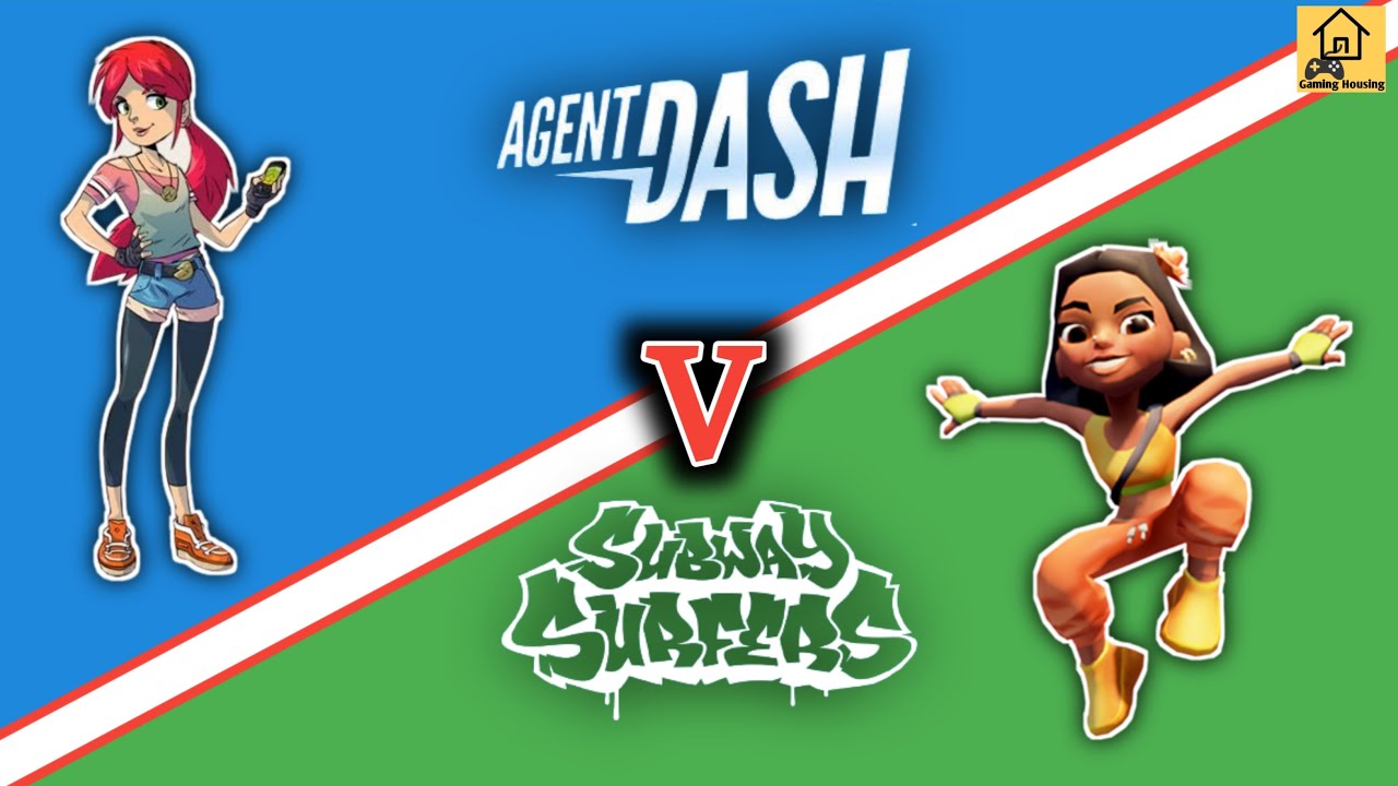Agent Dash Vs Subway Surfers Compare Gameplay | Best Offline Running Games | Gaming Housing