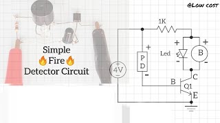 Simple Fire Detector Circuit using photodiode