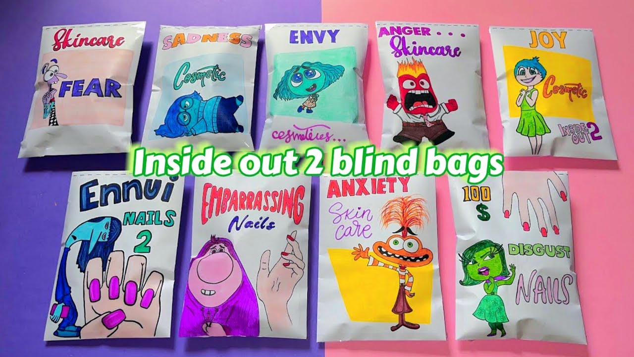 [🦥 Paper Diy🦥] Inside out 2 blind bags unboxing | ASMR | Slothdoughnut ...