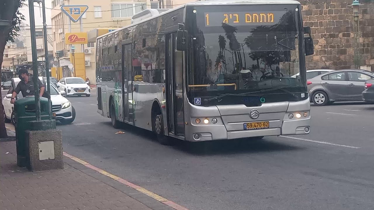 buses in Tiberias, Israel January 2020