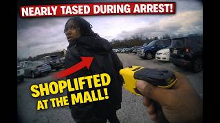 Woman Shoplifts at Mall — Nearly Gets Tased During Her ESCAPE!