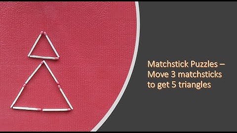 Matchstick Puzzles – Move 3 matchsticks to get 5 triangles - Shorts
