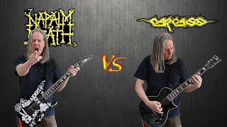 Napalm Death VS Carcass (Grindcore / Death Metal Guitar Riffs Battle)