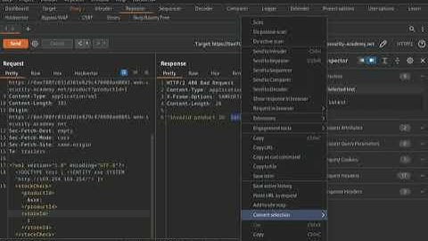 11.2 Lab: Exploiting XXE to perform SSRF attacks | 2023
