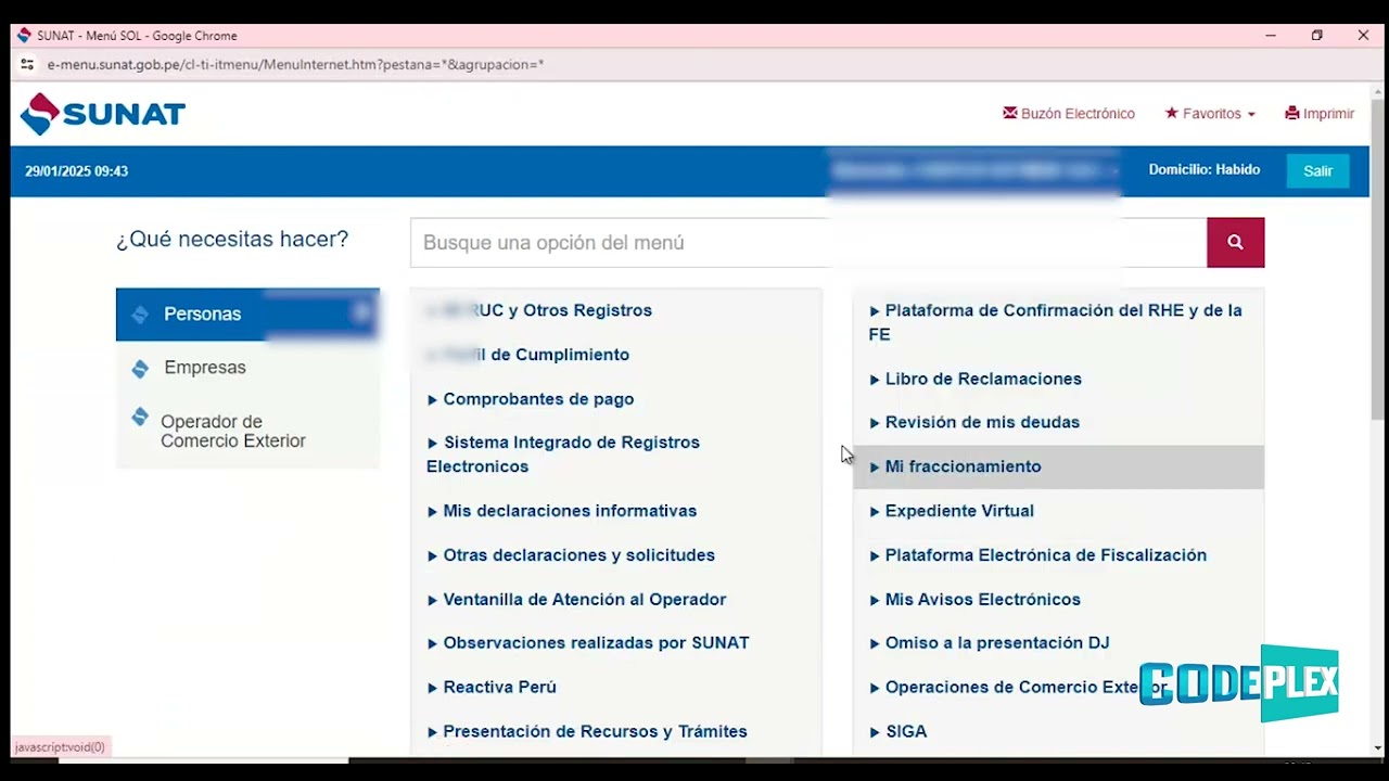 Configuraciones Sistema Contaplex de  Codeplex