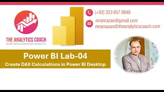 Details Power BI Learning Labs 04 | Create DAX Calculations in Power BI Desktop Guide