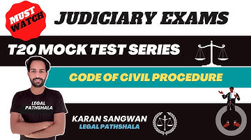 Code of Civil Procedure | CPC | Mock Test | Punjab ADA Exam | T20 Mock Test Series | Karan Sir