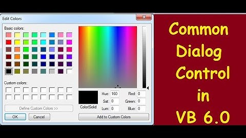 Common Dialog Control in VB6