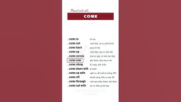 [CĐT] Cụm Động Từ Với Come #learnenglish #hoctienganh #cumdongtu #phrasalverbs