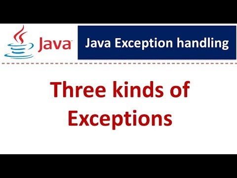 Three kinds of Exceptions | Java Exception handling