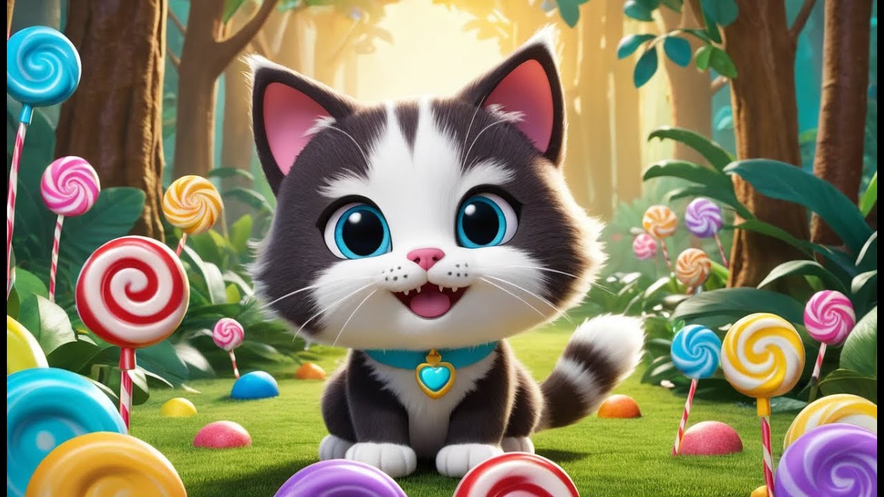Cookie Cat and the Jellybean Jungle | Sweet Cat Adventure Song for Kids | Jellybean Jungle Rhyme